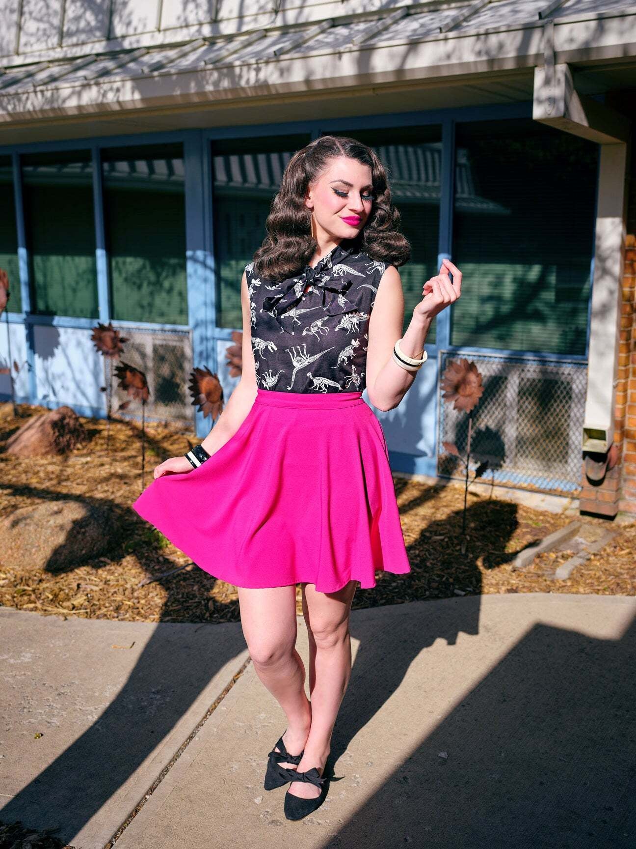 Hot pink skater top skirt