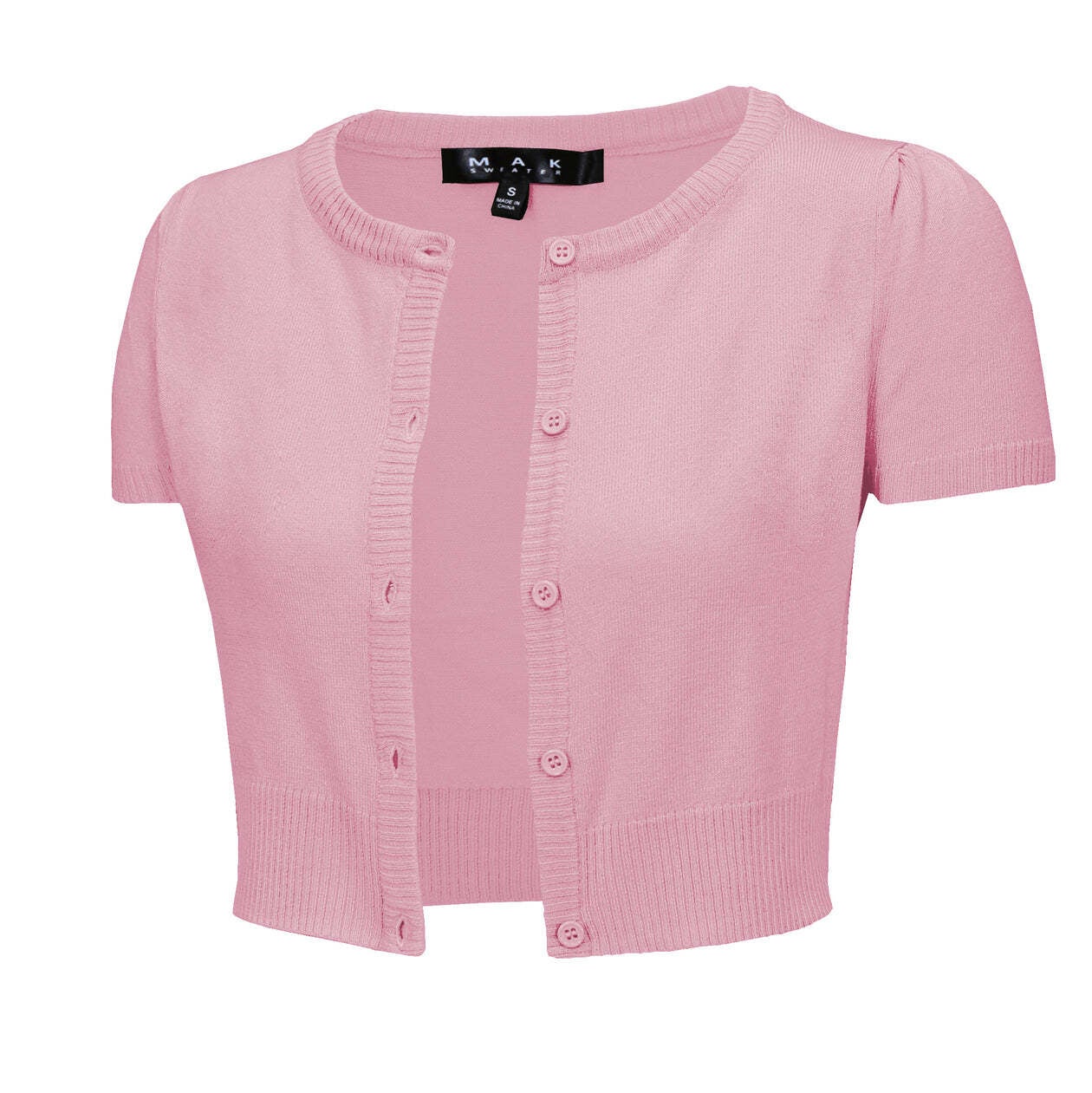 Light pink outlet short cardigan