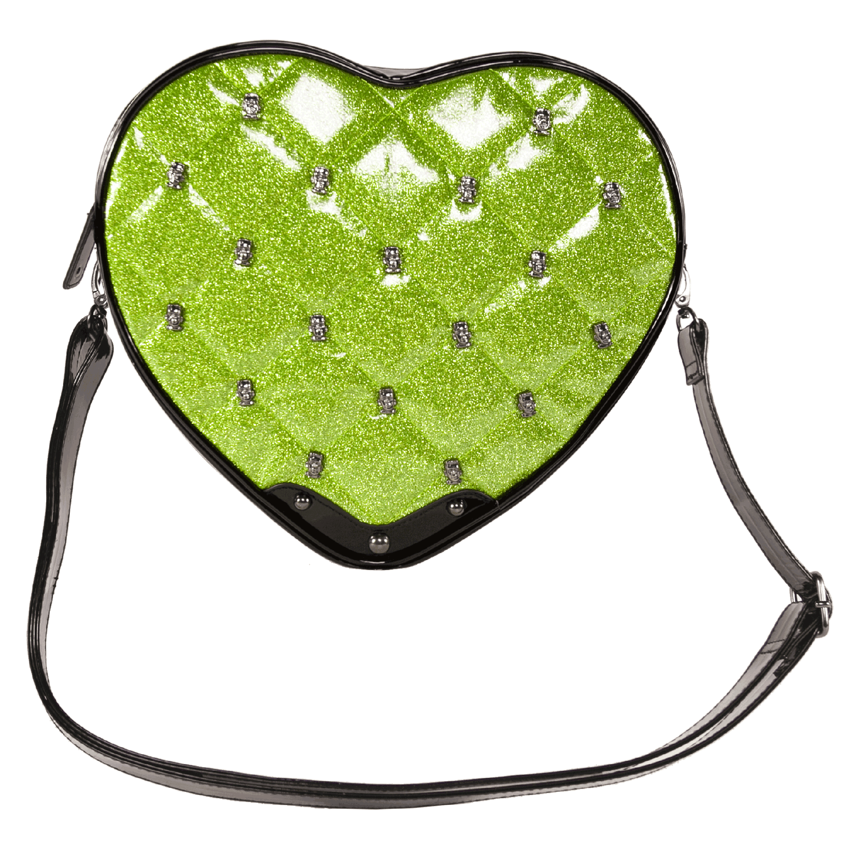 Frank Studded Quilted Heart Shoulder Bag Broadway Pinups