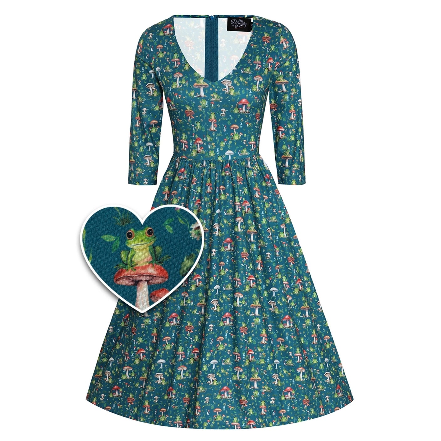 Frog Print Quirky Dress | Broadway Pinups